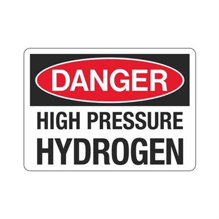 Danger Hydrogen (High Pressure) Sign